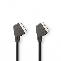 SCART-Kabel | SCART Male | SCART Male | Vernikkeld | 480p | 1.50 m | Rond | PVC | Zwart | Label - cvgt31000bk15