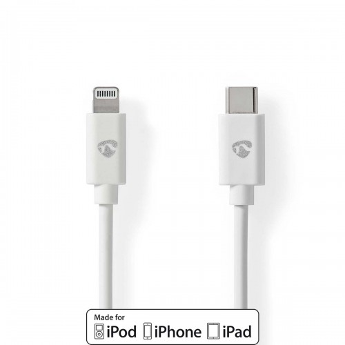 Lightning Kabel | USB 2.0 | Apple Lightning 8-Pins | USB-C™ Male | 480 Mbps | Vernikkeld | 1.00 m | Rond | PVC | Wit | Envelop - ccgp39650wt10