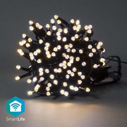 SmartLife Decoratieve LED | Koord | Wi-Fi | Warm Wit | 200 LED's | 20.0 m | Android™ / IOS - wifilx01w200