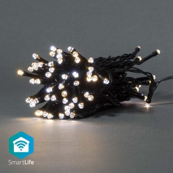 SmartLife Decoratieve LED | Koord | Wi-Fi | Warm tot Koel Wit | 50 LED's | 5.00 m | Android™ / IOS - wifilx02w50