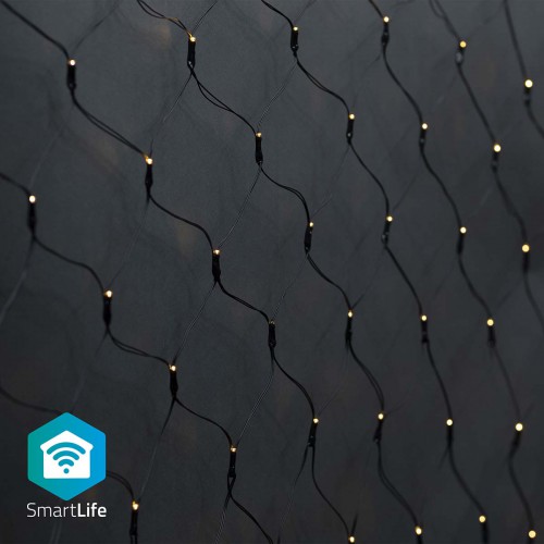 SmartLife Decoratieve LED | Net | Wi-Fi | Warm Wit | 400 LED's | 3.00 m | 3 x 3 m | Android™ / IOS - wifilxn01w400