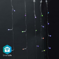 SmartLife Decoratieve LED | Gordijn | Wi-Fi | RGB | 180 LED's | 3 m | Android™ / IOS - wifilxc01c180
