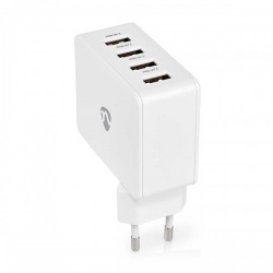 Oplader | 24 W | Snellaad functie | 4x 2.4 A | Outputs: 4 | 4x USB-A | Geen Kabel Inbegrepen | Single Voltage Output - wchau481awt
