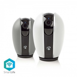 SmartLife Camera voor Binnen | Wi-Fi | HD 720p | Kiep en kantel | Cloud Opslag (optioneel) / microSD (niet inbegrepen) | Met bewegingssensor | Nachtzicht | Grijs / Wit - wifici20cgy