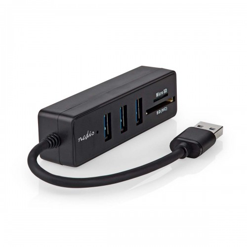 USB-Hub | USB-A Male | 3x USB A Female | 5-Poorts poort(en) | USB 3.2 Gen 1 | USB Gevoed | 5 Gbps | SD & MicroSD - ccgb61250bk01