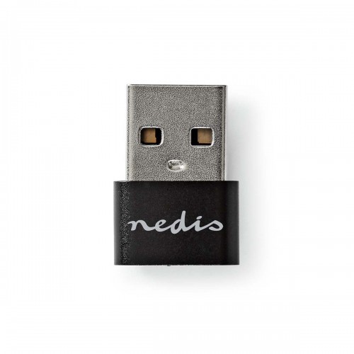 USB-A Adapter | USB 2.0 | USB-A Male | USB-C™ Female | 480 Mbps | Rond | Vernikkeld | Zwart | Doos - ccgb60920bk
