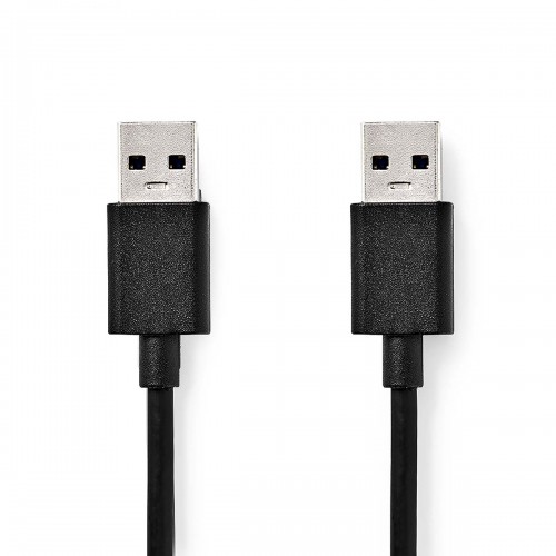 USB-Kabel | USB 3.2 Gen 1 | USB-A Male | USB-A Male | 5 Gbps | Vernikkeld | 1.00 m | Rond | PVC | Zwart | Doos - ccgb61000bk10