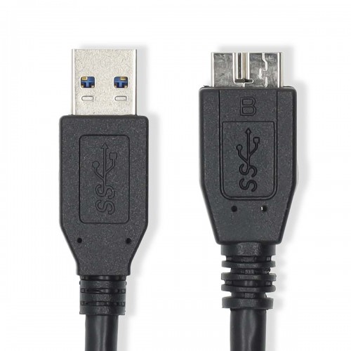 USB-Kabel | USB 3.2 Gen 1 | USB-A Male | USB Micro-B Male | 5 Gbps | Vernikkeld | 1.00 m | Rond | PVC | Blauw | Label - ccgl61500bk10