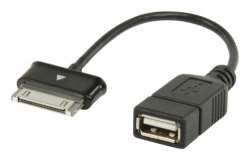 Data en Oplaadkabel Samsung 30-Pins Male - USB A Female 0.20 m Zwart - vlmp39205b0.20