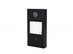 1 button ip professional metal video intercom doorbell - black - poe - eds101b