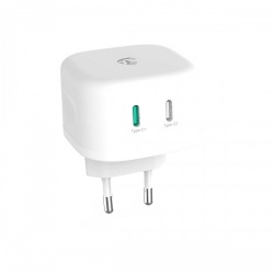 Oplader | 45 W | GaN | Snellaad functie | 2.25 / 3.0 A | Outputs: 2 | 2x USB-C™ | Automatische Voltage Selectie - wcgpd45w100wt