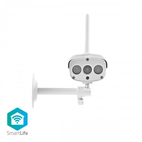SmartLife Camera voor Buiten | Wi-Fi | Full HD 1080p | IP67 | Cloud Opslag (optioneel) / microSD (niet inbegrepen) | 12 V DC | Met bewegingssensor | Nachtzicht | Wit - wifico030cwt