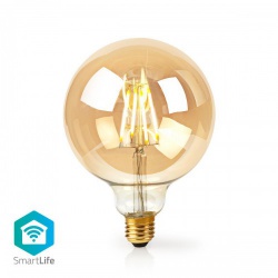 SmartLife LED Filamentlamp | Wi-Fi | E27 | 500 lm | 5 W | Warm Wit | 2200 K | Glas | Android™ / IOS | G125 | 1 Stuks - wifilf10gdg125