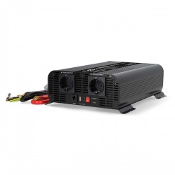 Inverter Pure Sinusgolf | Ingangsvoltage: 12 V DC | Apparaat stroomoutput: Type F (CEE 7/3) / USB-A / USB-C™ | 230 V AC 50 Hz | 2000 W | Piekvermogen: 4000 W | Screw Terminal | Zuivere Sinusgolf | Zekering | Zwart - pip200012fbk