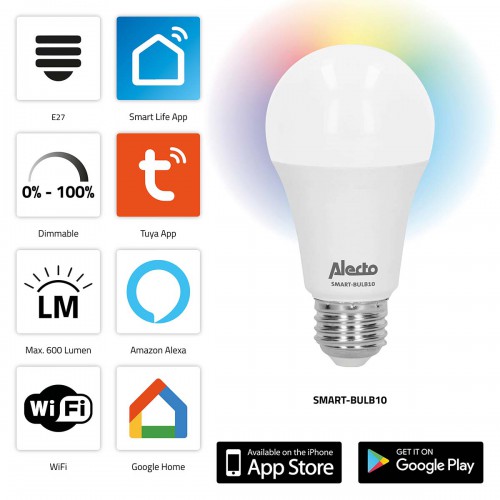 SMART-BULB10 Smart LED-kleurenlamp met Wi-Fi - smart-bulb10