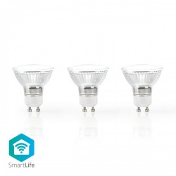 SmartLife LED Bulb | Wi-Fi | GU10 | 330 lm | 5 W | Warm Wit | 2700 K | Android™ / IOS | PAR16 | 3 Stuks - wifilw31crgu10