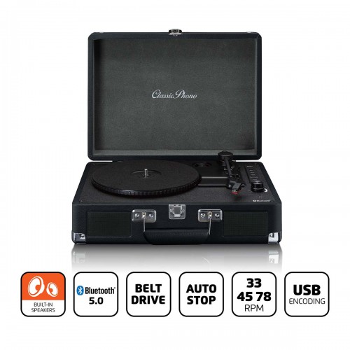Retro platenspeler BT USB afspelen/coderen Aux - tt-115bk