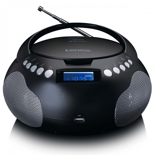 Draagbare radio CD/MP3 met USB en Bluetooth Zwart - scd-331bk
