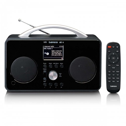 Internet DAB+/FM-radio met Bluetooth-afstandsbediening en oplaadbare batterij - pir-645bk