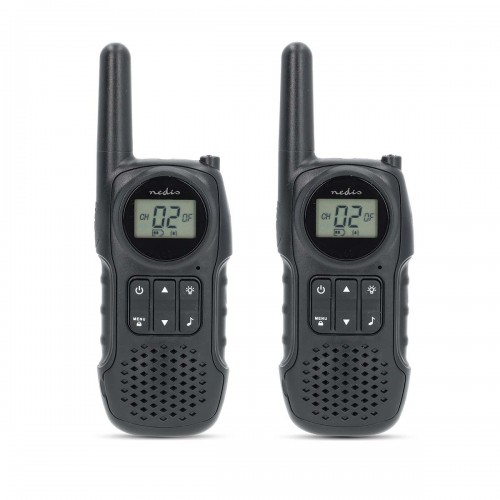 Walkie talkie Set | 2 Handsets | Tot 10 km | Frequentiekanalen: 8 | PTT / VOX | tot 3 uur | Koptelefoonoutput | Zwart - wltk1050bk