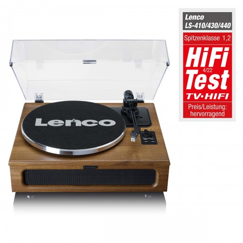 Platenspeler met 4 ingebouwde luidsprekers en bluetooth-ontvangst Wood - ls-410wa