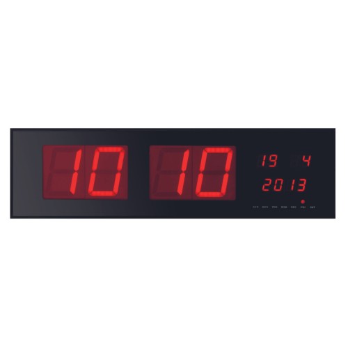 wandklok met led-display - 83 x 23 x 4 cm - wc208