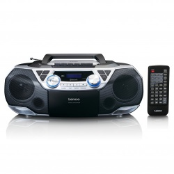 Draagbare Boombox met DAB+/FM-radio, Bluetooth®, CD, cassetterecorder en USB-speler Zilver - scd-720si