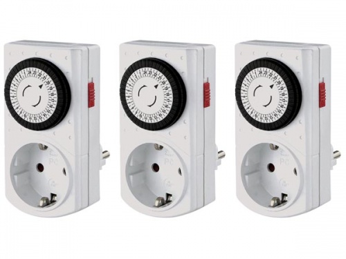 set met 3 mini 24 u-timers - randaarde (e305dm-g) - E305DMX3-G