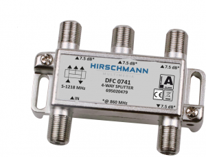 4 Weg antenne splitter F connector, 4G proof - dfc 0741