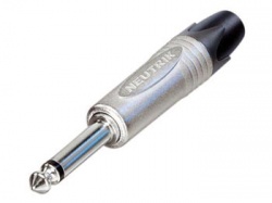 neutrik - jack plug connector, 2-polig mannelijk, 6.3mm, vernikkeld - np2x