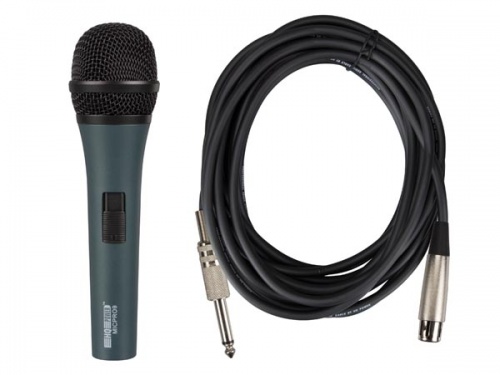 zwarte professionele dynamische microfoon met draagkoffer - MICPRO9