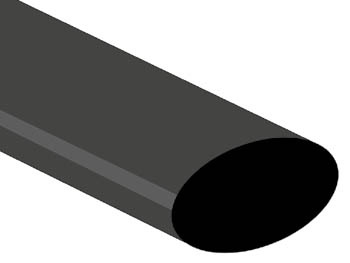 thermische krimpkous 25.4mm - zwart - 25 st. - STB254BK